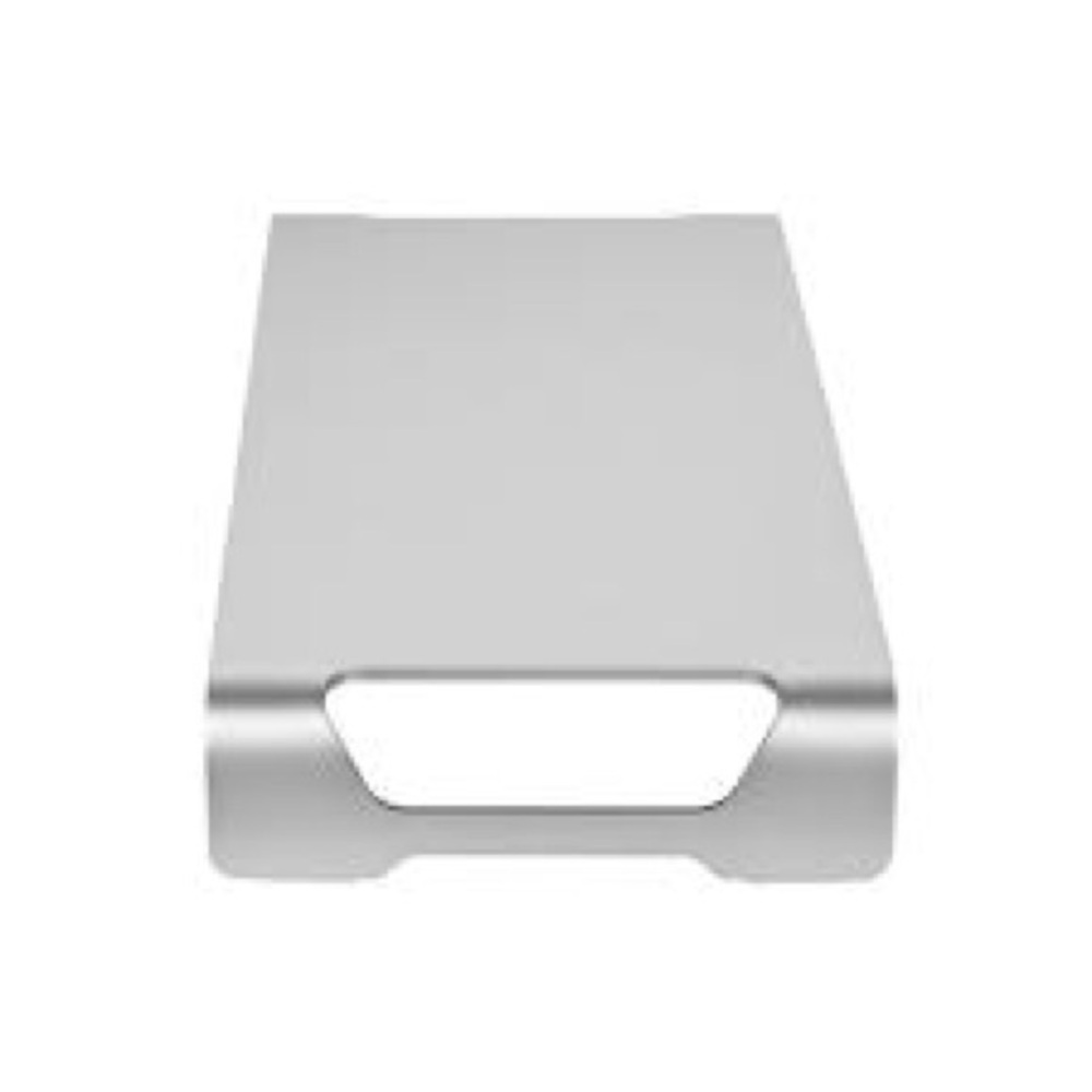 Progressive Silver Aluminum Monitor Stand Desk Riser Minimalist